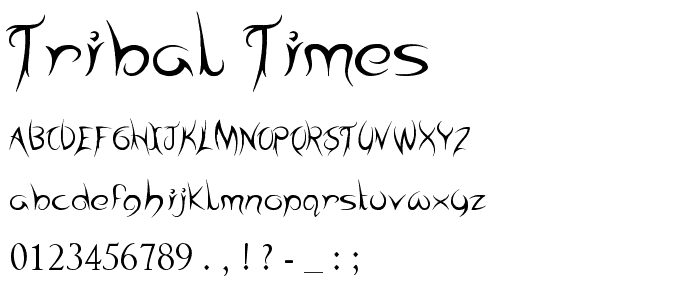 Tribal Times font